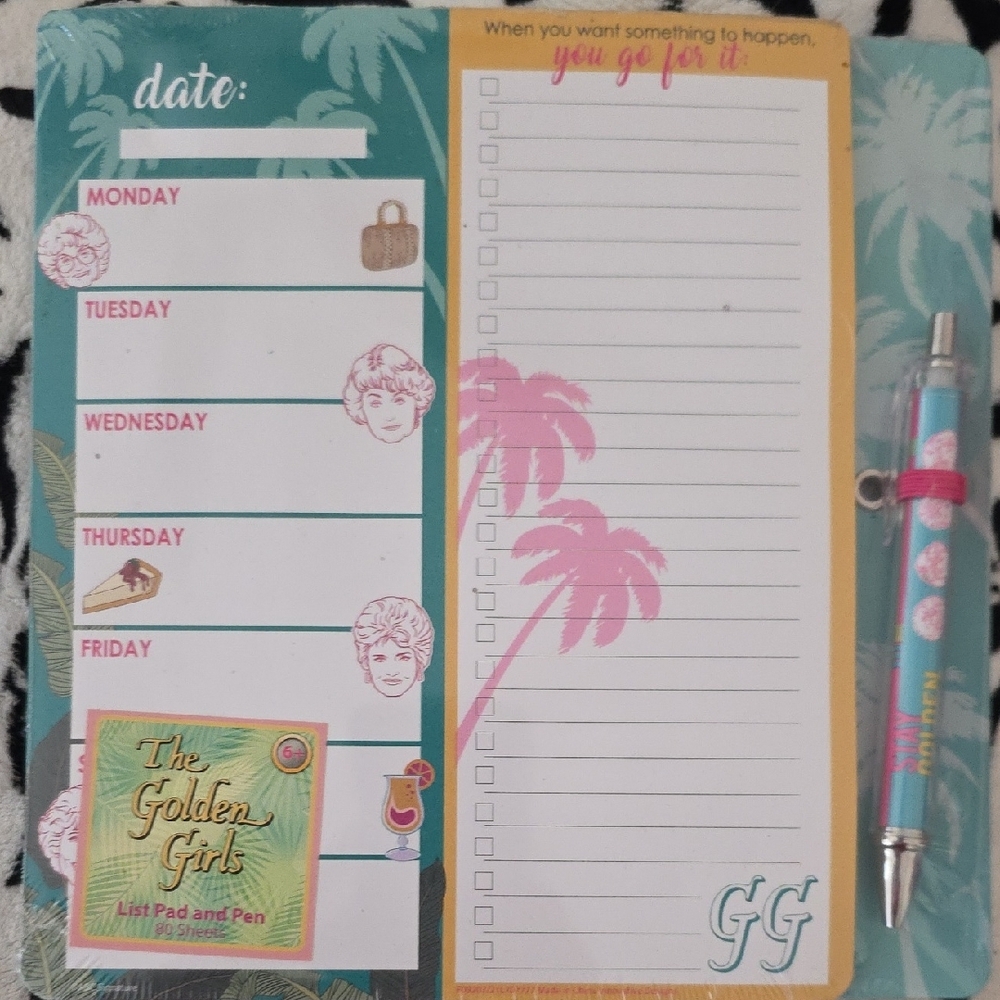 Golden Girls List Pad and Pen Set